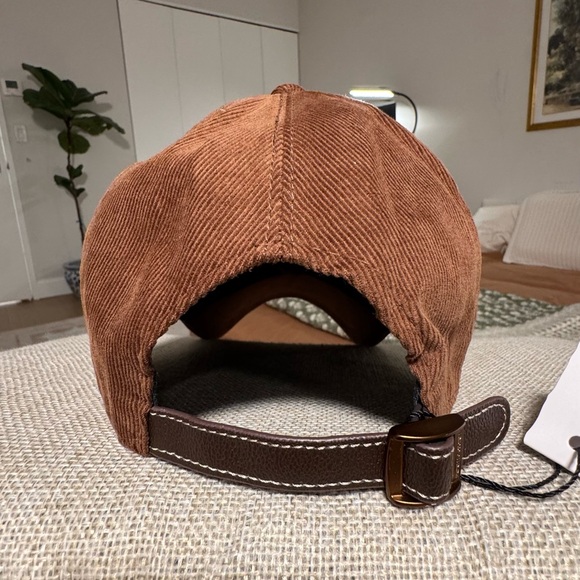 Brunello Cucinelli Brown Corduroy Cap Leather Strap Italy NWT - Picture 4 of 10